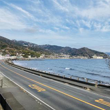 網代温泉海岸の風景